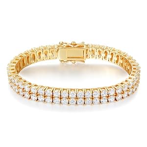 Gemsme Tennis Bracelet for Women 18K White Gold Plated Hypoallergenic 5A+ Cubic Zirconia Bracelets Wedding Party Prom 6.0/6.5/7.0/7.5/8.0 Inch