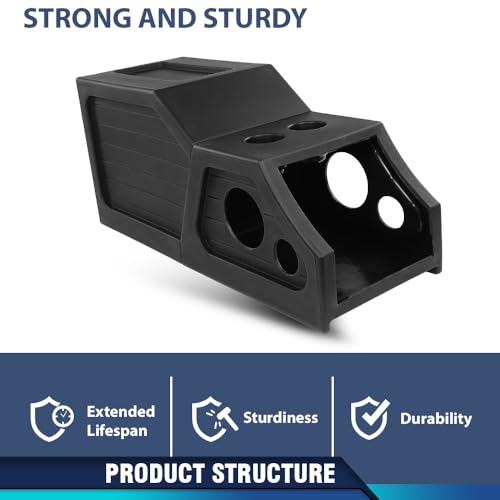 PIT66 12\" Center Console Subwoofer Box Compatible with Chevy/GMC Crew Cab 2014 2015 2016 2017 2018 Black - Thumbnail 7
