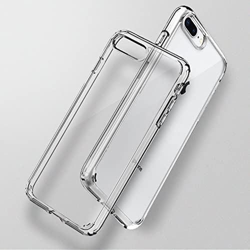 Image of WOW IMAGINE Crystal Clear Transparent Back Case Cover for Apple iPhone 7 Plus | 8 Plus | Full Device & Camera Protection Shockproof TPU | Flexible Silicone Back Cover Case - Transparent
