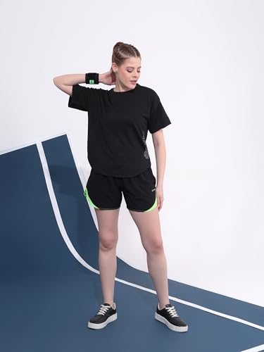 Image of Kvetoo Women Apple Cut Gym T Shirt Breathable Workout Tee Slim Fit Activewear Top Sports Training Yoga T Shirt Women