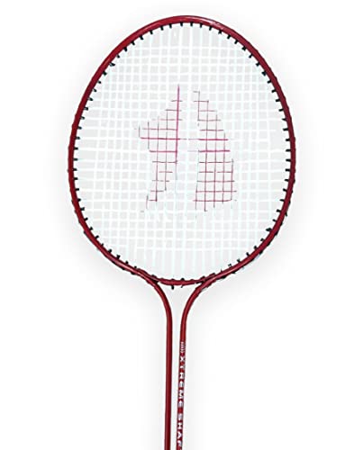 Image of Classic Double Shaft Xtreme Set of 4 with 3 Plastic Shuttles Badminton Kit (Multicolor)