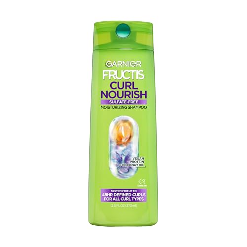 Garnier Fructis Curl Nourish Sulfate Free Moisturizing Shampoo, 12.5 Fl Oz, 1 Count (Packaging May...