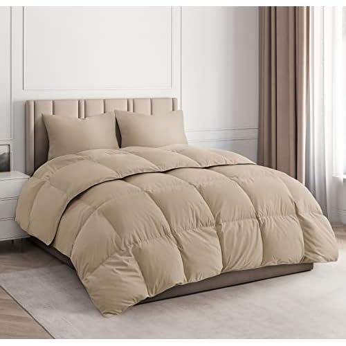 Comforter Twin Size - Down Alternative Duvet Insert - Cream, 68" x 88"