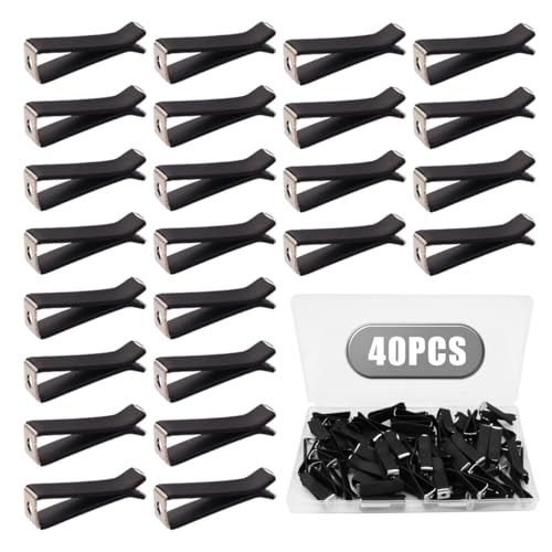 Dianrui 40PCS Black Square Head Car Vent Clips, 9mm Auto Air Conditioner Outlet, Air Freshener for Car Office Home