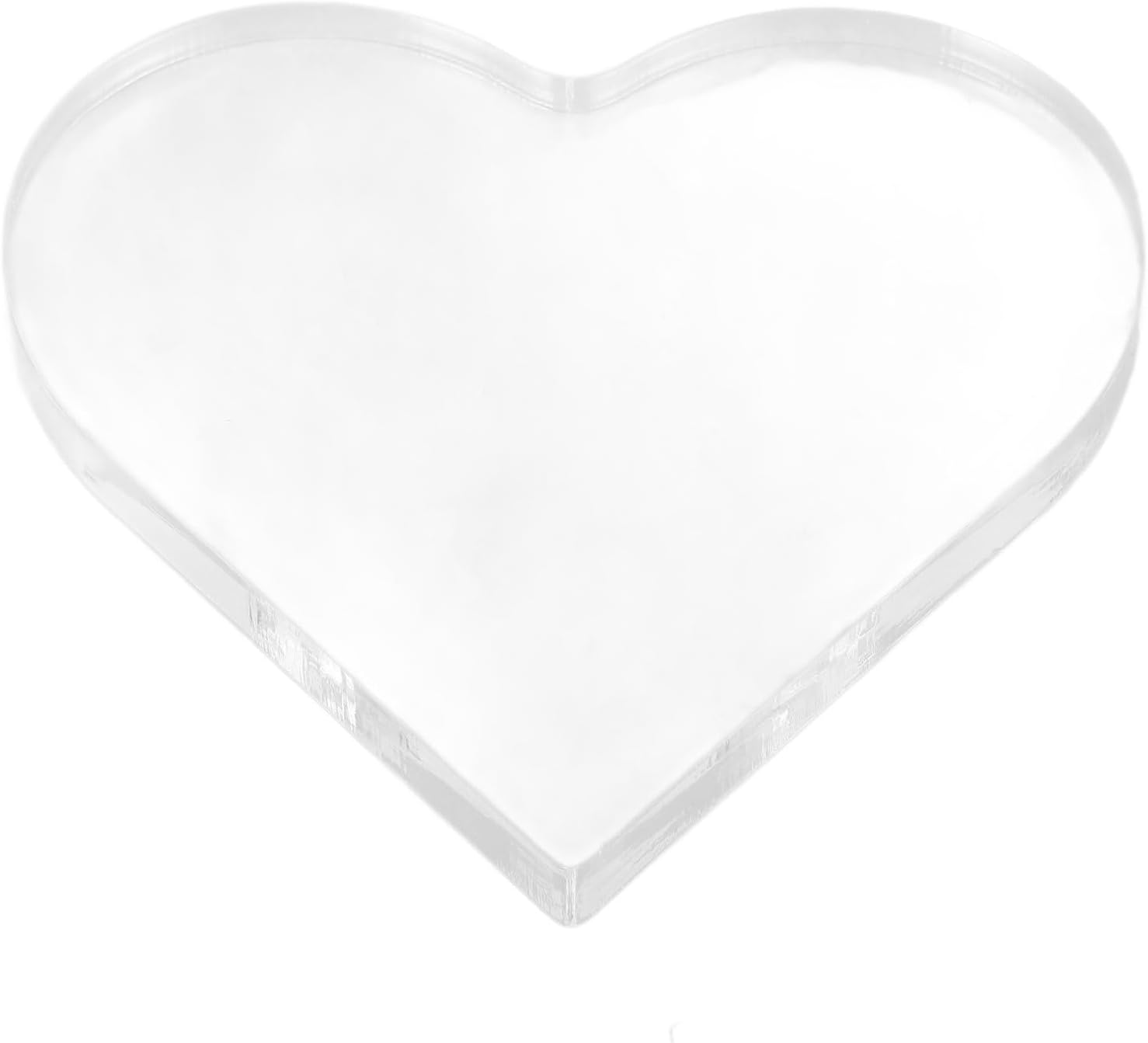 Clear Acrylic Heart Ornament Blanks 4.25X3.93In Transparent DIY Craft Boards for Personalized Home Decoration and Art Projects