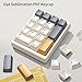 Kisnt Mechanical Number Pad,Hot Swappable Numpad Wired USB 17 Keys Keypad White Backlit Numeric Keypad with PBT Keycaps for Laptop PC Compact Keyboards(Retro Beige, Red Switch)
