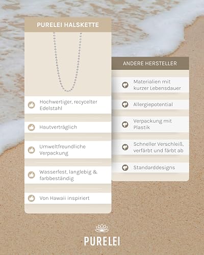 Purelei Bubble Kette Damen (Silber) – Halskette Damen aus langlebigem Edelstahl – Wasserfeste Halskette – 40-45 cm Länge verstellbar… – Ansicht 4