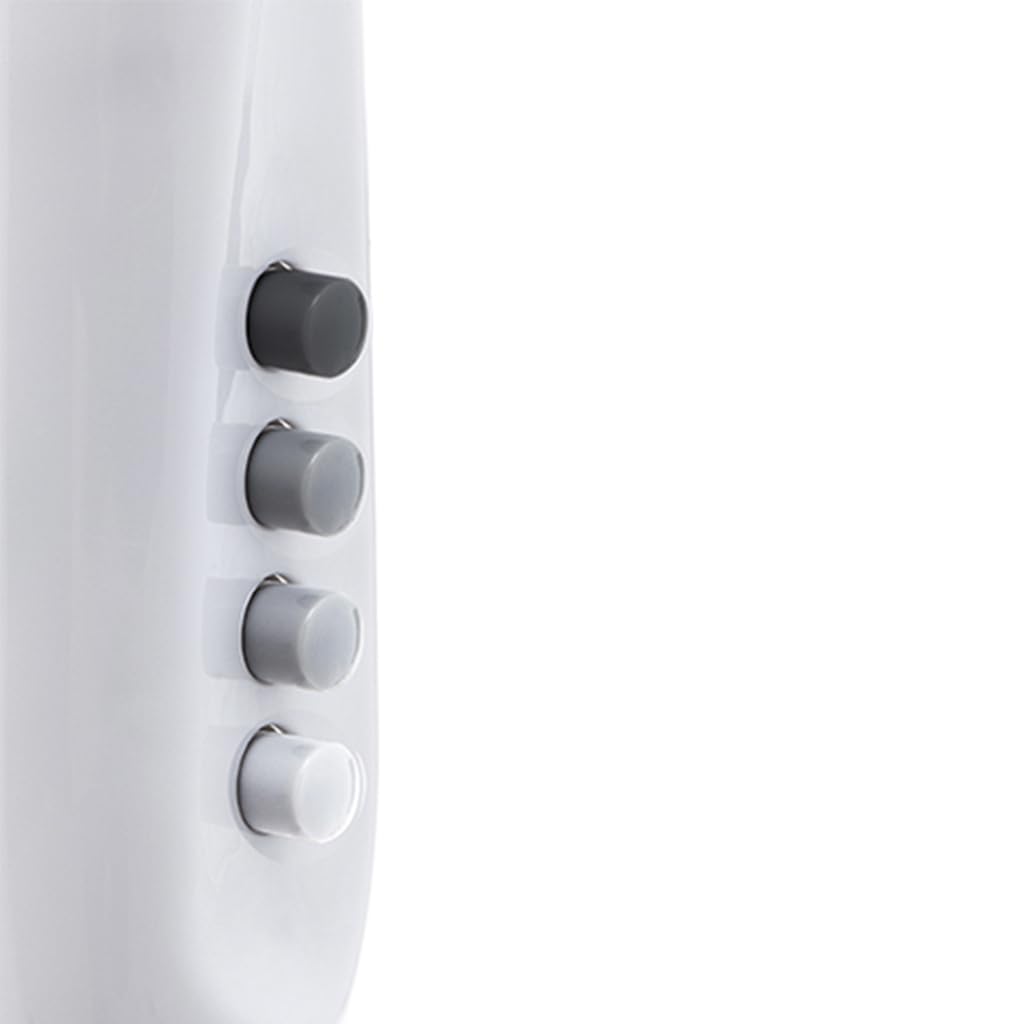 Standventilator 40 cm 16 Zoll leiser ECO Ventilator mit 3 Stufen oszillierend 90° höhenverstellbar starker Luftstrom geräuscharm energiesparend ideal für Wohnzimmer Büro Schlafzimmer Weiß