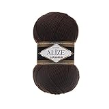 alizea koh lanta insta Aiguilles recommandées 4-6 Alize Lanagold Lot de 4 écheveaux de fil peigné/aran 51 % acrylique 49 % laine peignée/aran 100 g 240 m – 26 Marron