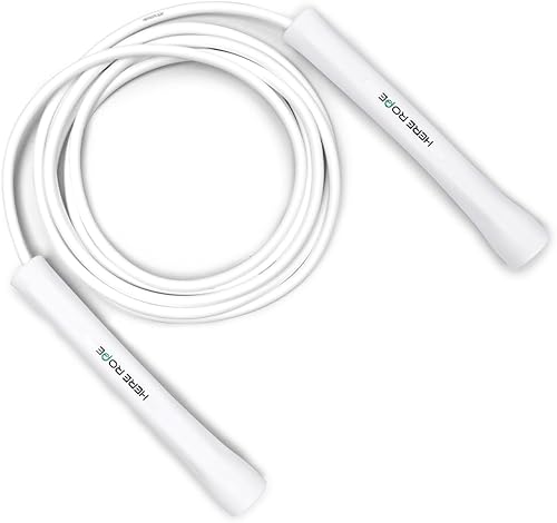 Miniatura 9 de HEREROPE Cuerda de salto ajustable de PVC de 0.197 in para fitness, cuerda de saltar duradera con asas irrompibles, cuerdas de saltar que no se