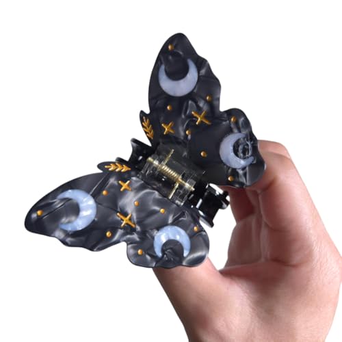 Pinzas para el cabello estilo mariposa negras miniatura 3