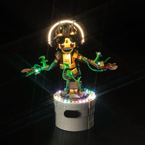 BrickBling LED Light for Dancing Groot, Creative Lighting Compatible with 76297-No Bricks (Classic Version Light)