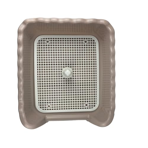 Image of Lutema Indoor /Outdoor Training Dog Potty Tray for Small and Medium Puppies Litter Boxes in (Beige)