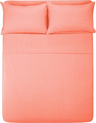 Catálogo para Comprar On-line Sabanas Matrimoniales Walmart los más solicitados. 44 Melocotton Juego de Sábana Matrimonial de Microfibra 1800 grabada a Rayas, Extra Suave, fácil de Lavar, Bed Sheets