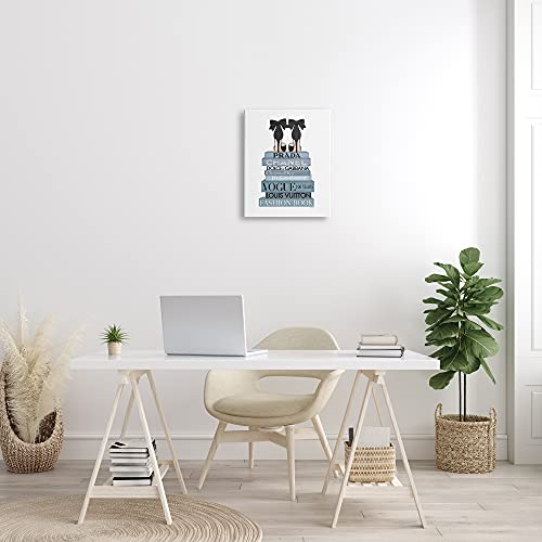 Image of Stupell Industries Black Bow Shoes Tall Fashion Glam Bookstack | Stupell Industries | 16 x 20 Inches, Easy to Hang and Sturdy, Made in USA, by Amanda Greenwood