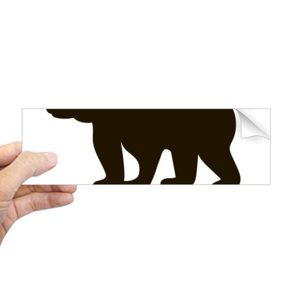 Autocollant rectangulaire ours noir mignon idéal pour customiser un carnet ou une vitre