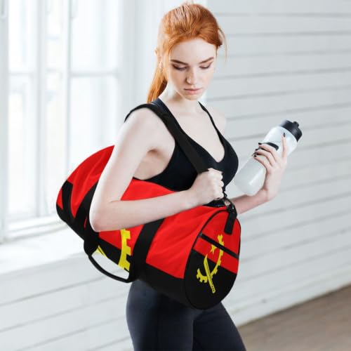 Bolsa de gimnasio de Angola ligera y redonda para equipaje 6