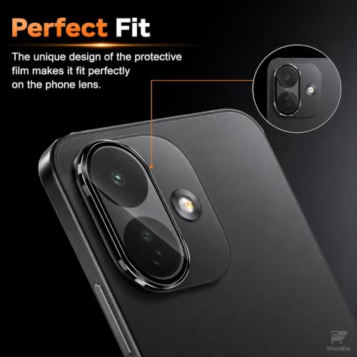 Image of WonRia Pack 1 - Camera Lens Protector Ring for Redmi Note 17 5G Camera Aluminum Alloy Rings, Ultra-HD Metal Frame- Black