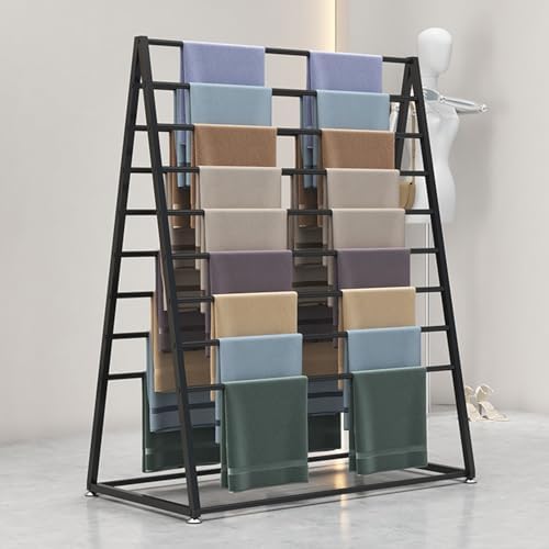 Metal Display Stand for Scarves, Shawls & Accessories - Freestanding Organizer for Retail & Home, Stylish Showcase for Fashion Accessories, Space-Saving Storage Solution