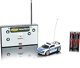 nano racer polizei Aufbewahrung: Das fernsteuerbare Auto wird in einer Mini Vitrine zur Aufbewahrung geliefert und kann dort nach seinem Einsatz problemlos gelagert werden.