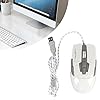 Zunate Mouse Ottico USB per Computer, Forma di Auto Sportiva, 6 Pulsanti, per Giocatori e Impiegati, (WHITE)