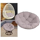 Baoblaze Gartenstuhl Kissen, 60 * 60 cm Rundes Sitzkissen, Gemütliches Stuhlauflage, Abnehmbar Sitzkissen Outdoor/Indoor, Stuhlauflagen für Schlafzimmer, Familienzimmer, Kissen für Hängesessel, Grau