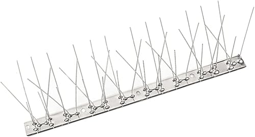 Miniatura 6 de Happyami - Pacas de paloma de acero inoxidable, antiescalada para pared, repelente de pájaros, picos disuasorios para palomas, pájaros pequeños,