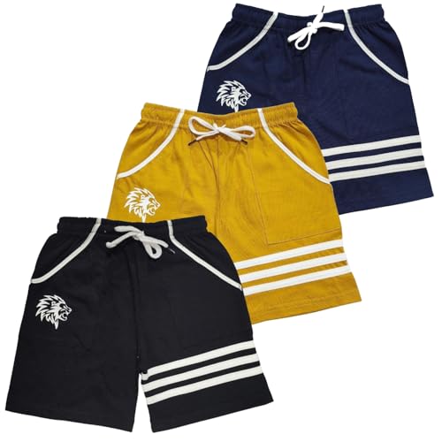 Image of LilBits Boys Pack of 3 Striped Shorts