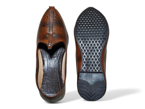Image of Vestra Aura Ventura Men's Ethnic Mojari Premium Handmade Traditional Footwear Laser Cuts