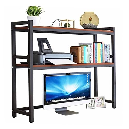 Étagère de bureau polyvalente à hauteur réglable et rangement ouvert à 2 niveaux