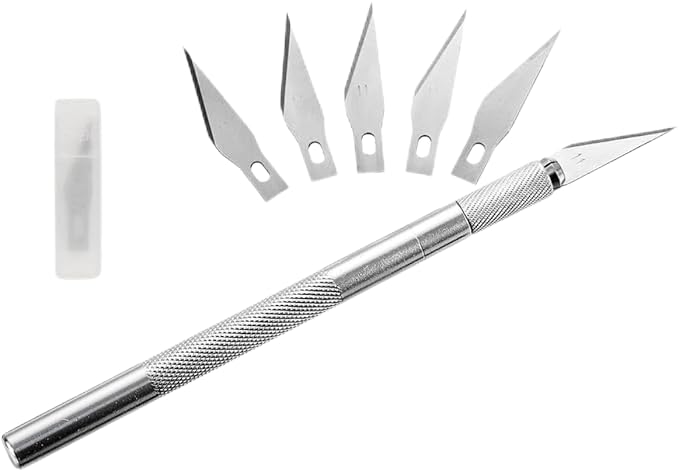 Kit Estiletes de Precisão Tipo Bisturi de Alta Precisão com 5 Lâminas Extras Para Artesanato (2 Peças)