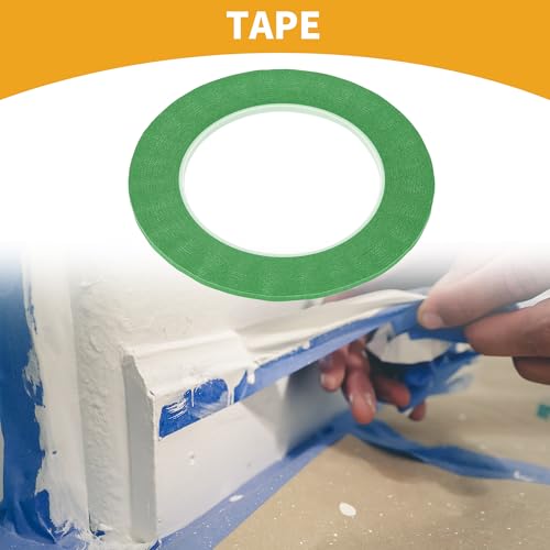 Image of 1 Pc Painters Tape Masking Master Tape Easy Removal Green 5000x0.3x0.01cm / 54.68 Yards x 0.12 Inches x 140um