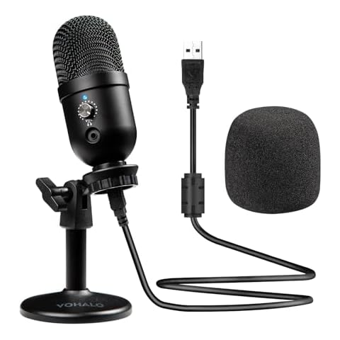 VOHALO USB Cardioid Condenser Microphone for Streaming Cover
