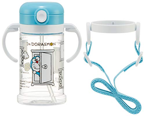 スケーター(skater) ベビー用 ストローマグ 折りたたみハンドル&ショルダー式 2WAYタイプ 370ml ドラえもん 対象年齢1才頃から KSHW2N-A