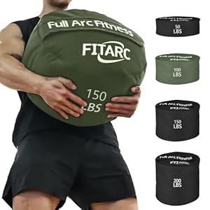 Fitarc Sandbag Workout Bag,Sand Bags for Weight Training,Sandbags for Fitness,Sandbags for Weight Training,Round Sandbag,Cross-Training & Exercise, Sand Not Included