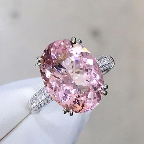 925 Sterling Silver Shining Oval pink diamond ring Wedding ring Engagement ring CZ Ring Emerald cut rings Diamond Rings Women jewelry rings statement2