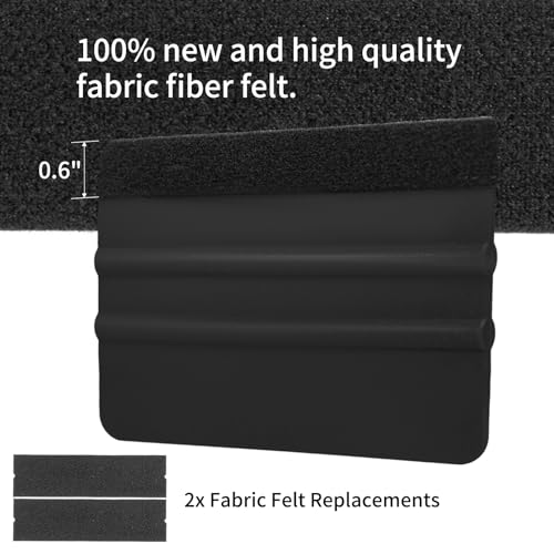 Image of AMZDEPOT Squeegee for Vinyl, 4 Inch, Black and Dark Blue, 2 Pcs