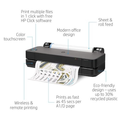 Hp Designjet 8AG32H T210 Large Format 24-Inch Color Plotter Printer thumb #1