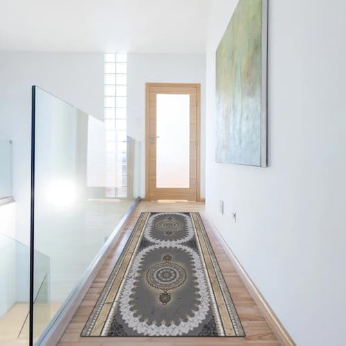 Alfombra por metros para pasillo de cocina lavable hecha de poliéster resistente 6