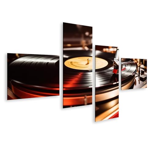 islandburner Prime Bild auf Leinwand Schallplattenspieler im warmen Lichtambiente Bilder Wandbilder Poster