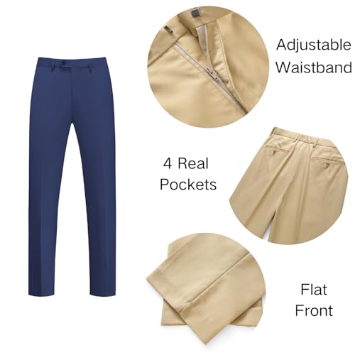 Men's Slim Fit 3-Piece Suit - One Button Wedding Prom Tuxedo, Includes Blazer, Vest, and Pants4