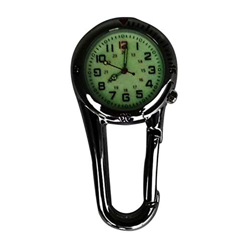 LACKINGONE Montre de Sport avec Mousqueton à Clipser sur la Ceinture pour médecins, Sports et randonneurs