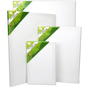 H & S set met 4 lege canvas frame voor kunstenaars, schilderij met acryl, olie, water canvas 20 x 30, 30 x 40, 40 x 50, 50 x 60