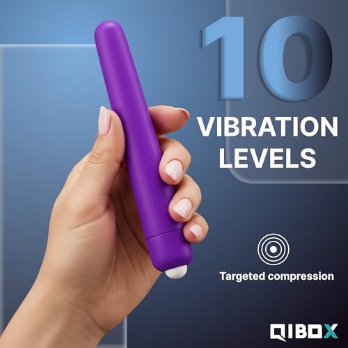 Image of ZYLLION Blush Vibrating Stick Personal Massager - Purple | Ergonomic Design | Multiple Vibration Modes | Quiet & Portable