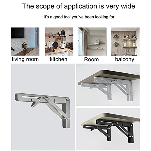 Support d'étagère pliable mural idéal pour table de banc bricolage et balcon compact