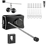 Retractable Clothesline Indoor Outdoor - Max Load 44 lbs, Heavy Duty Clothes Line for Indoors & Outside, 16.7ft Non-Sagging Laundry Line, Tendedero de Ropa Retractil, Clothing Drying Line - Black