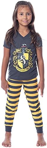 Harry Potter Big Girls' Hufflepuff House Crest Pajama Set-All Houses (10/12)