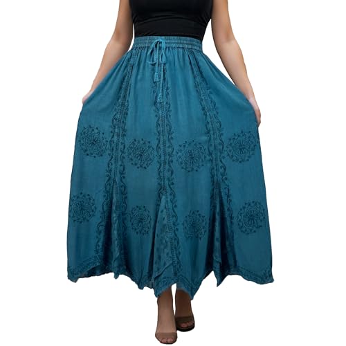 Agan Traders 2025 Spring Bohemian Skirts for Women - Embroidered Women's Maxi Skirts