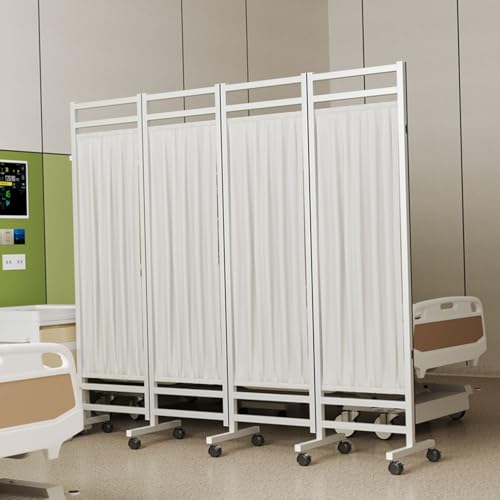 Paravent médical pliable blanc pour préserver l'intimité des patients