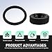 Zigeiya 2 PCS Car Distributor Oil Seal, Leak Proof Transmission Shaft Gear Rubber O Ring Kit, Replacement OEM# 91209-612-000 30110-PA1-732, Compatible with Accord CRX Civic CRV Prelude (Black)